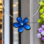 Dark Blue Flower Necklace | Watch This Space