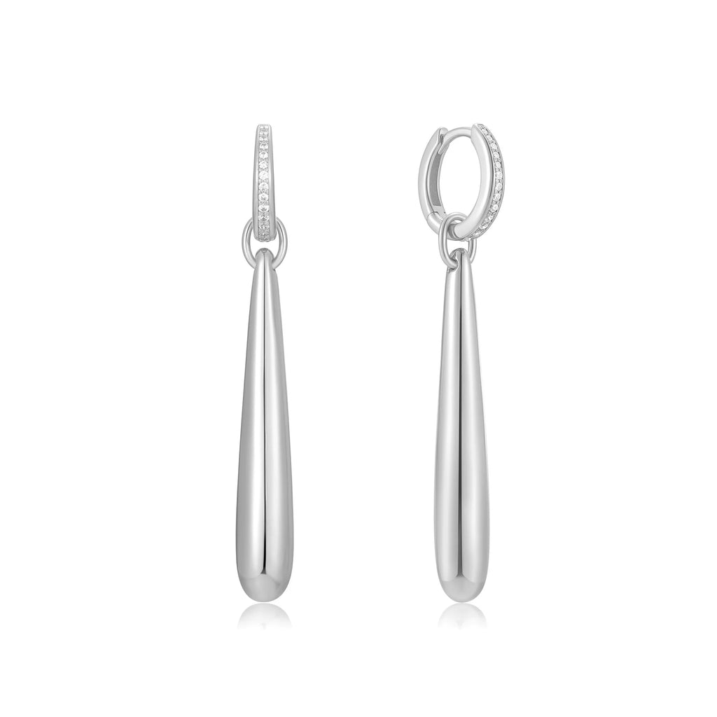 Long Water Droplet Sterling Silver Earrings | Ania Haie
