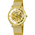 Festina Gents Skeleton Gold Steel Watch