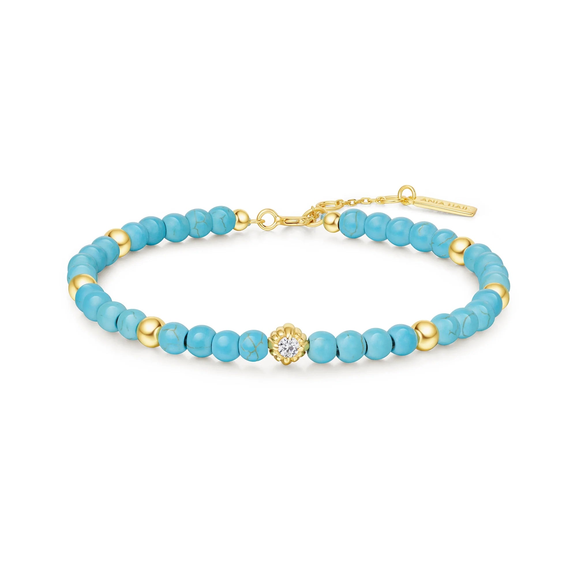 Pre-Order | Turquoise Gold Beaded Bracelet | Ania Haie