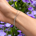 Pearl Sterling Silver Dainty Chain Bracelet