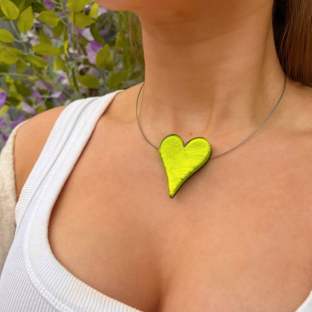 Pre-Order | Green Love Heart Necklace | Watch This Space