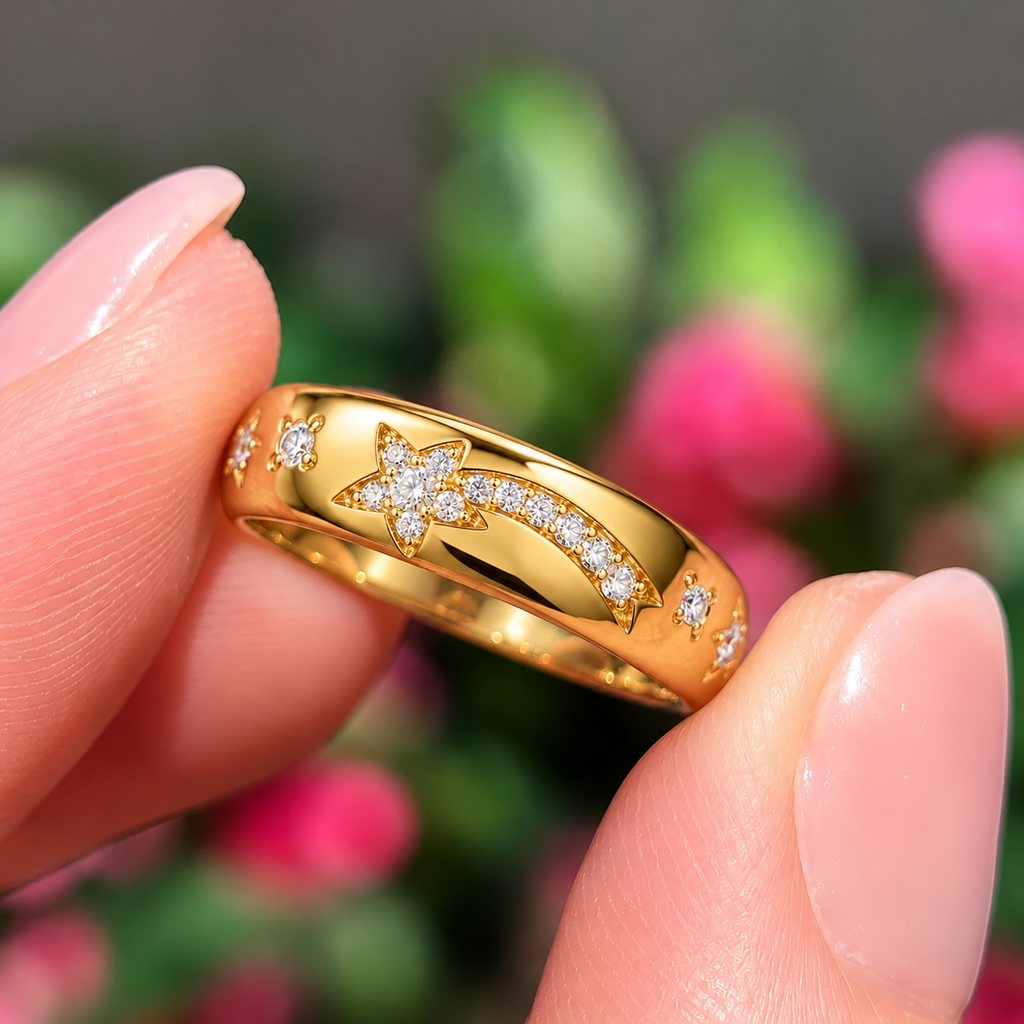 Gold on Silver Celestial Chunky Ring | Ania Haie