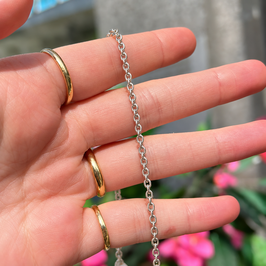 Opal & Cubic Zirconia Sterling Silver Necklace