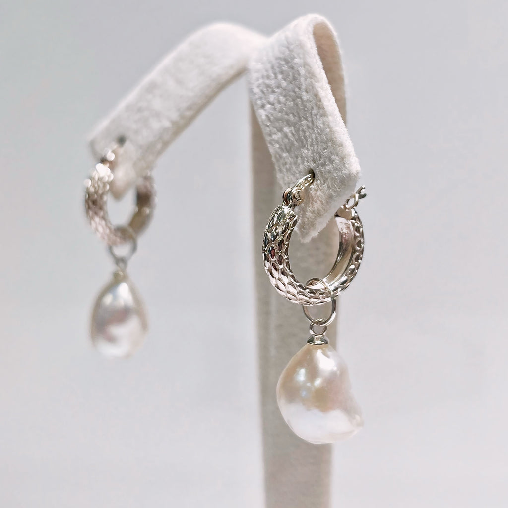 Pearl Sterling Silver Drop Earrings