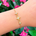 Kyoto Opal Linked Star 14ct Gold Plated Bracelet | Ania Haie