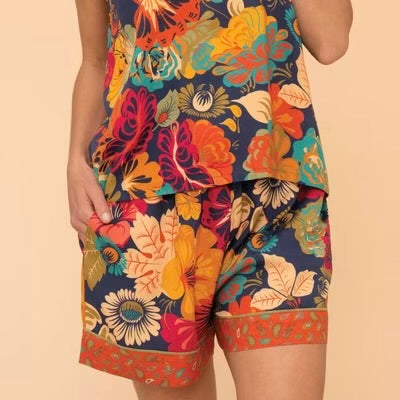 Pyjamas - Cami & Shorts in Vintage Floral Ink | Powder Accessories