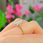 5ct Emerald Cut Diamond 18ct Yellow Gold Engagement Ring | Size L ½