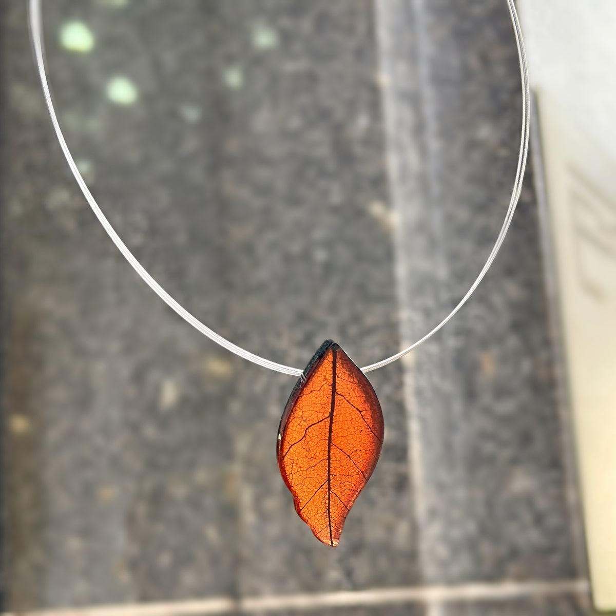 Orange Leaf Necklace | Watch This Space