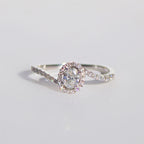 Diamond Twist 18ct White Gold Engagement Ring | Size O