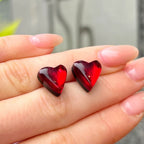 Red Love Heart Stud Earrings | Watch This Space | Pre-Order