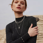 Silver Linked Shell Pearl Drop Pendant Necklace | Ania Haie