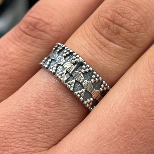 Sterling Silver Oxidised Band