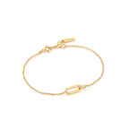 Pre-Order | 14ct Gold Plated Cubic Zirconia Glam Interlock Bracelet | Ania Haie