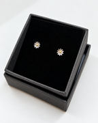 Sterling Silver & 9ct Gold Plated Two-Tone Daisy Stud Earrings