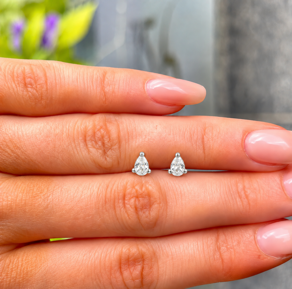Pear Cubic Sterling Silver Stud Earrings | Ania Haie