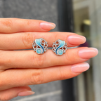 Pre-Order | Sterling Silver Sheila Fleet Enamel 'Arctic Stream' Stud Earrings