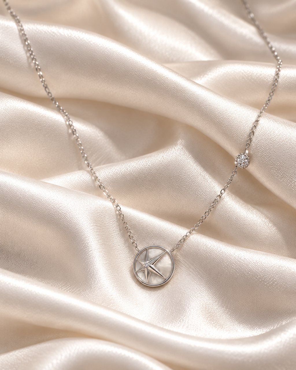 Modern Star Mother of Pearl Sterling Silver Necklace | Ania Haie