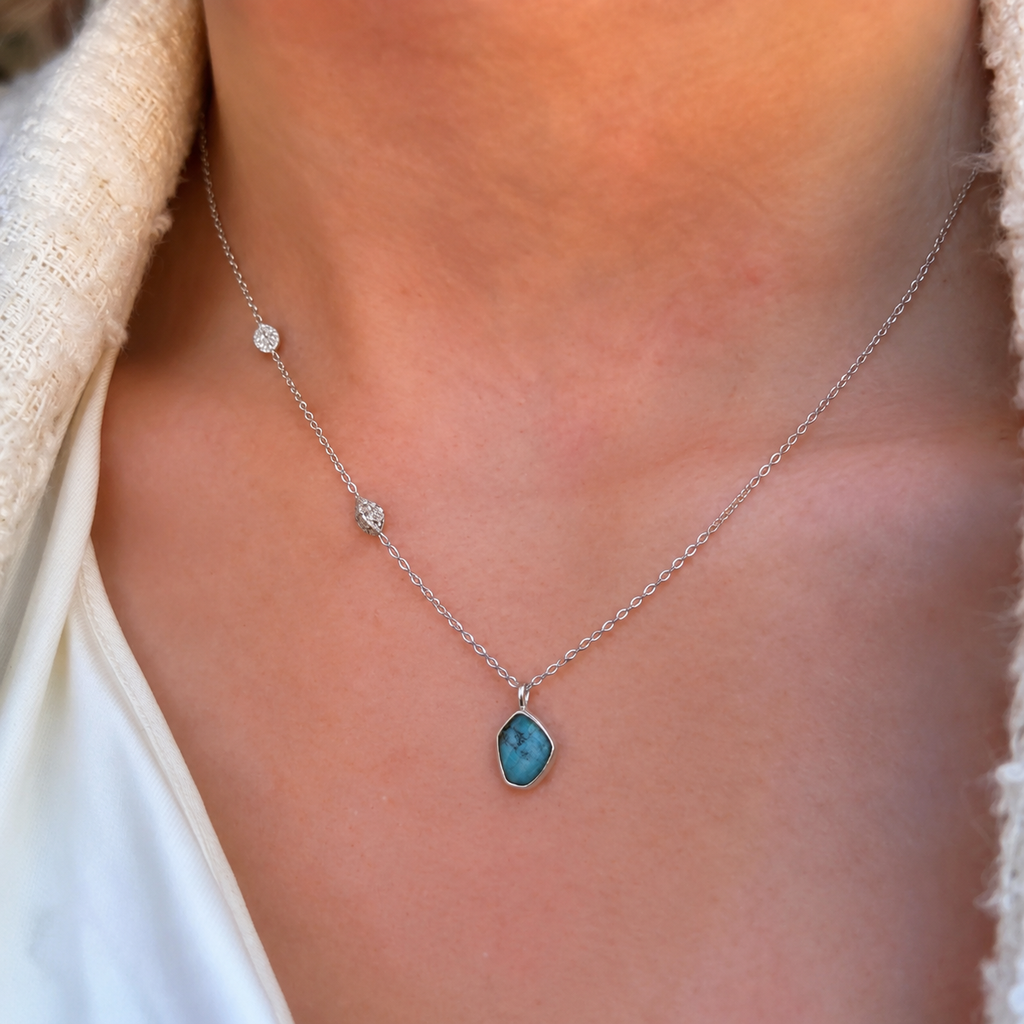 Turquoise Sterling Silver Pendant Necklace | Ania Haie