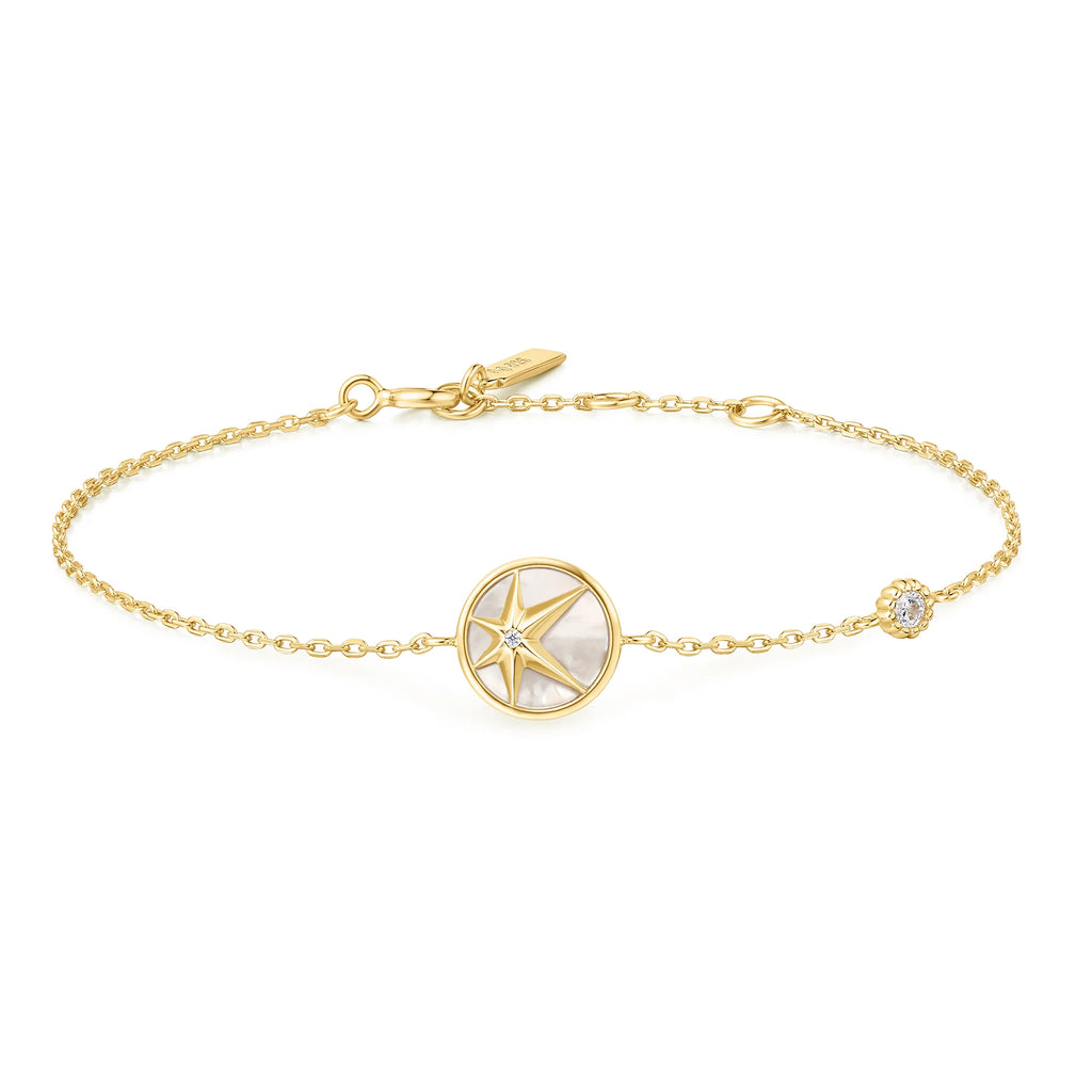 Mother of Pearl Star 14ct Gold Plated Bracelet | Ania Haie