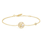 Mother of Pearl Star 14ct Gold Plated Bracelet | Ania Haie