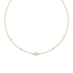 Pre-Order | 14ct Gold Plated Cubic Zirconia Geometric Satellite Necklace | Ania Haie