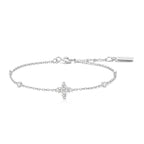 Lucky Clover Sterling Silver Cubic Zirconia Bracelet | Ania Haie