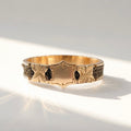 Antique Victorian Braided Hair 9ct Rose Gold Mourning Ring | Size P ½