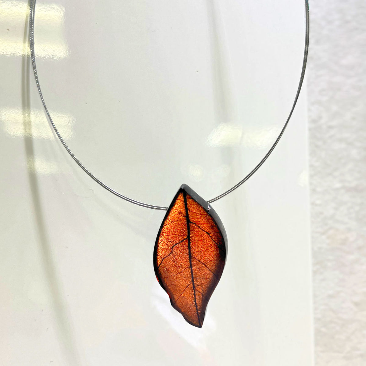 Orange Leaf Necklace | Watch This Space