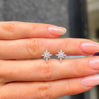 Sterling Silver Eight-Pointed Star Stud Earrings | Ania Haie