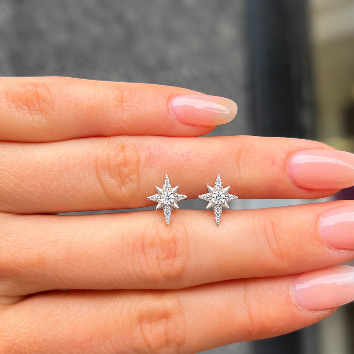 Sterling Silver Eight-Pointed Star Stud Earrings | Ania Haie