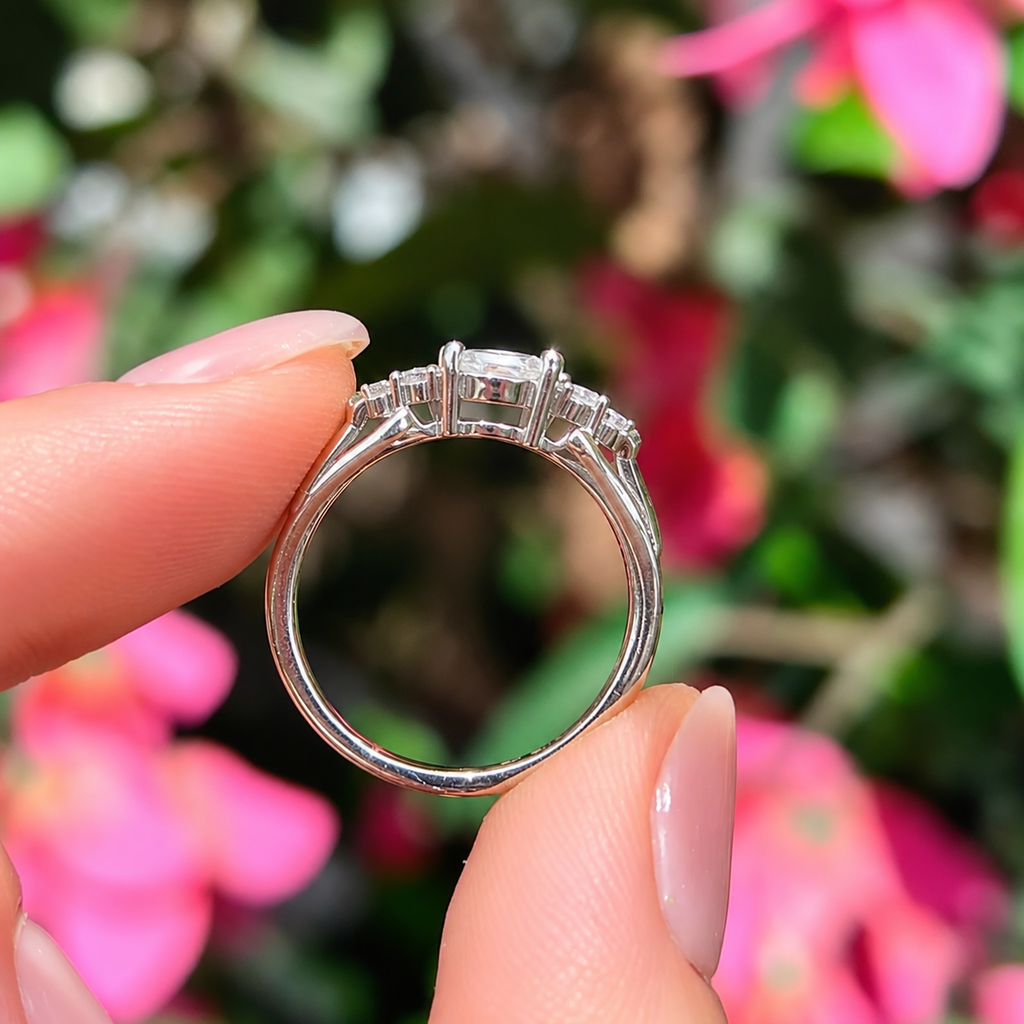 Opal & Cubic Zirconia Sterling Silver Ring - Size P