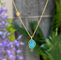 Turquoise 14ct Gold Plated Pendant Necklace | Ania Haie