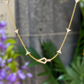 Pre-Order | 14ct Gold Plated Cubic Zirconia Geometric Satellite Necklace | Ania Haie