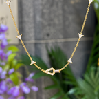 Pre-Order | 14ct Gold Plated Cubic Zirconia Geometric Satellite Necklace | Ania Haie