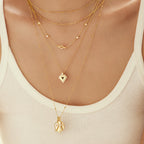 Pre-Order | 14ct Gold Plated Cubic Zirconia Geometric Satellite Necklace | Ania Haie