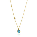 Turquoise 14ct Gold Plated Pendant Necklace | Ania Haie
