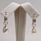 Pearl Sterling Silver Drop Earrings
