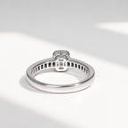 Sapphire and Diamond 18ct White Gold Modern Cluster Ring | Size O