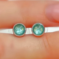 Turquoise Blue Dot Stud Earrings | Watch This Space