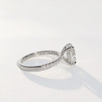 Oval-Cut Lab-Grown Diamond Platinum Engagement Ring | Size L ½