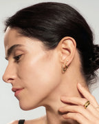 14ct Gold Plated Pear Cubic Stud Earrings | Ania Haie