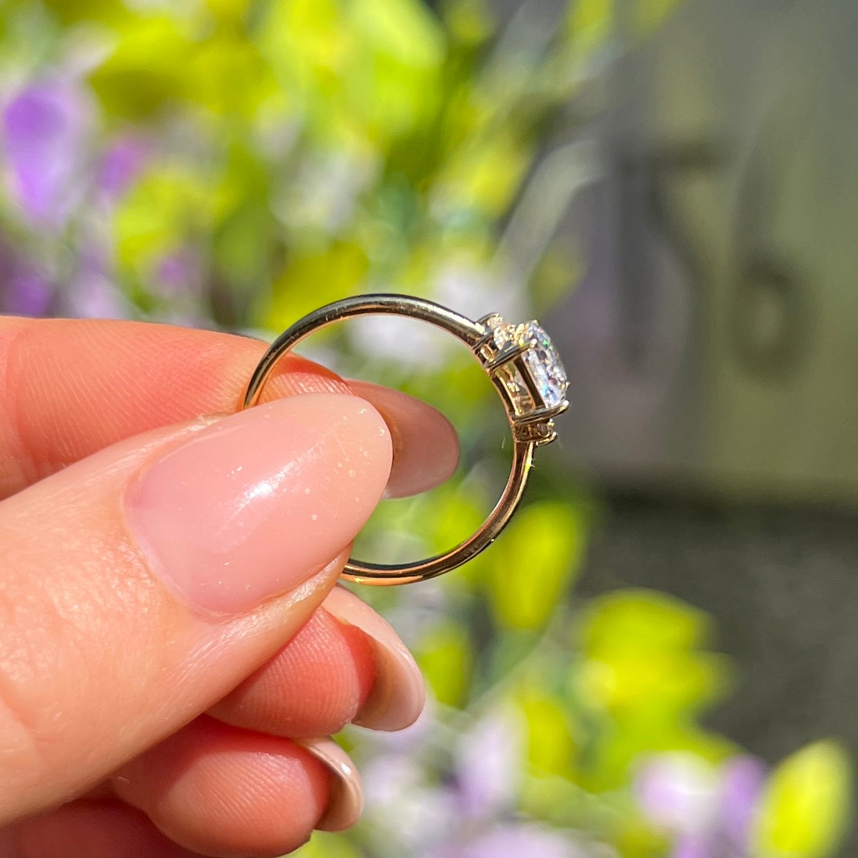 9ct Yellow Gold Emerald Cut Cubic Zirconia Ring - Size N