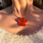 Orange Flower Necklace | Watch This Space