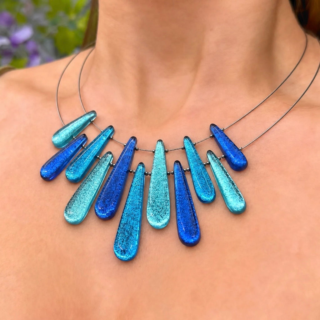 Blue Teardrop Necklace | Watch This Space