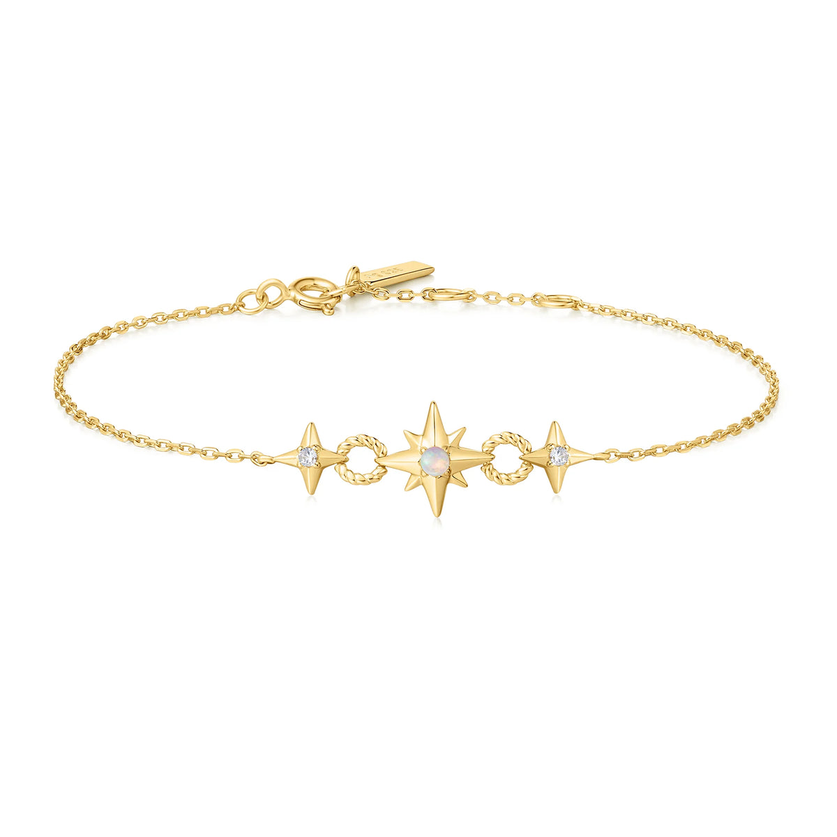 Kyoto Opal Linked Star 14ct Gold Plated Bracelet | Ania Haie