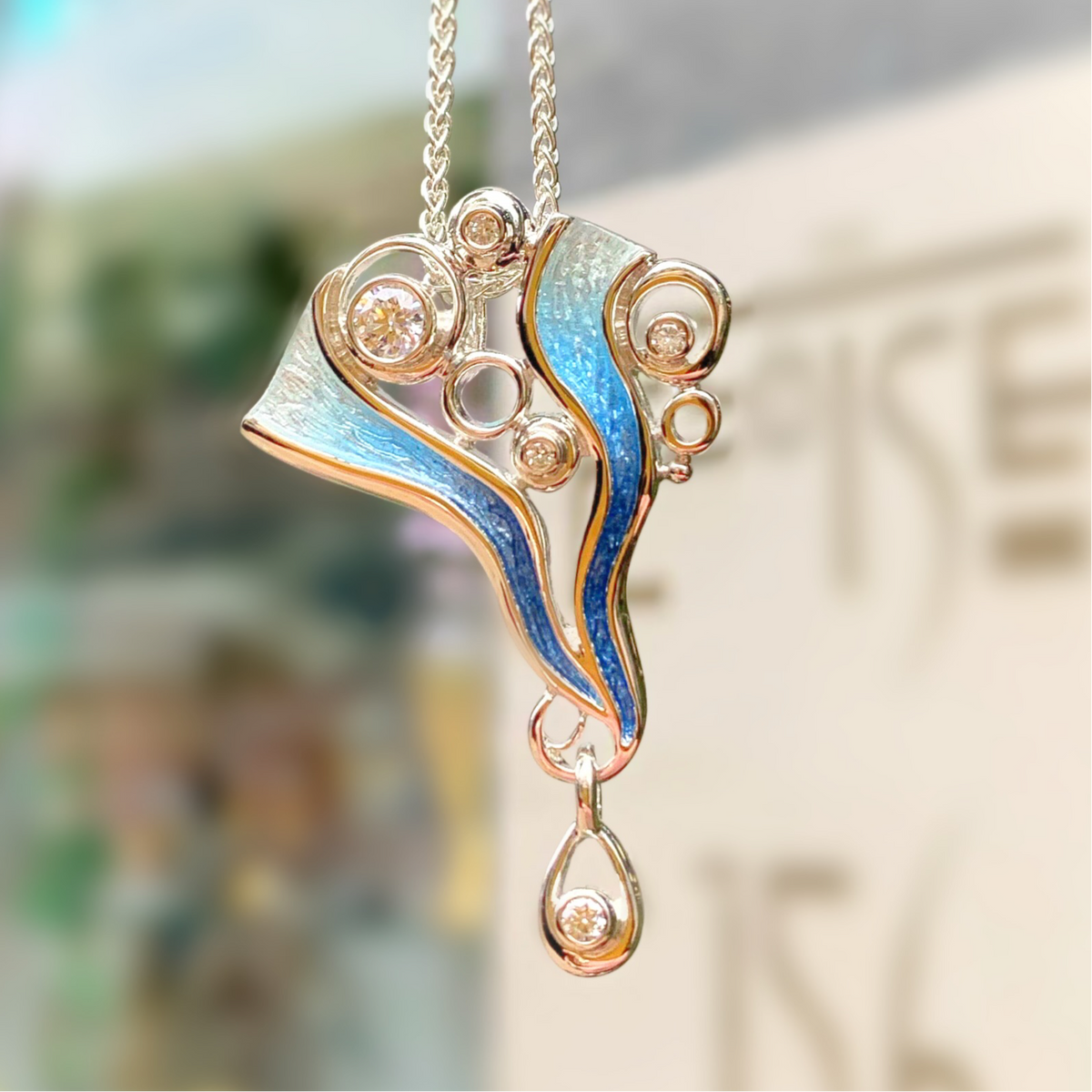 Pre-Order | Sterling Silver Sheila Fleet 'Arctic Stream' Droplet Pendant