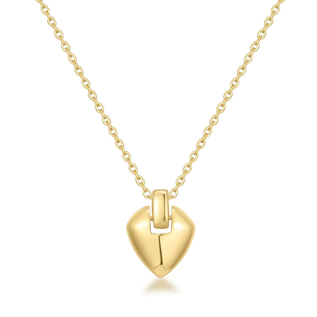 14ct Gold Plated Shield Pendant Necklace | Ania Haie