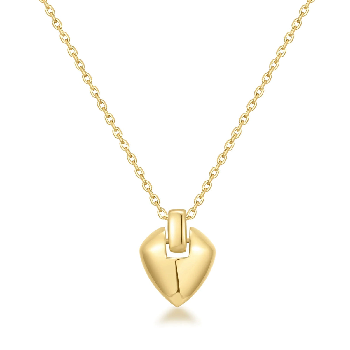 14ct Gold Plated Shield Pendant Necklace | Ania Haie