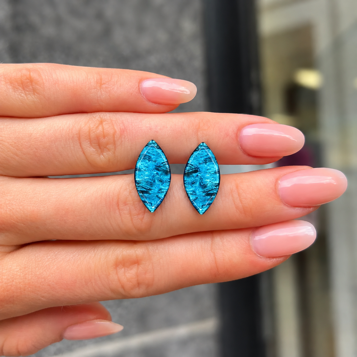 Turquoise Aztec Leaf Stud Earrings | Watch This Space
